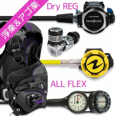 ダイビング 重器材 セット BCD レギュレーター オクトパス ゲージ 重器材セット 4点 【Soul i3-LegendELITE-HLXoctFlx-Hmfx2】 AQUALUNG スキューバダイビング 重器材セット OH オーバーホール クーポン プレゼント 