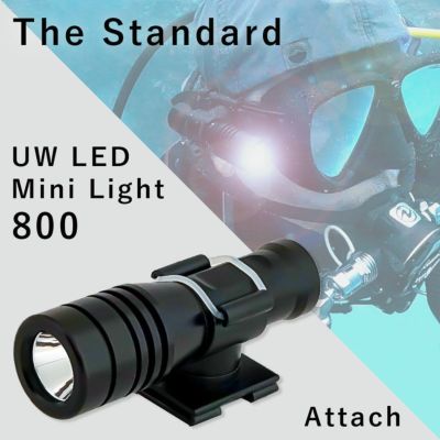 ダイビングライト 大光量 800 ルーメン UW LED ミニ ライト 800 / Attach The Standard ザ・スタンダード 水中ライト LEDライト フラッシュライト 安全設計 ダイビング 14500  単三型 アタッチ