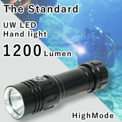 ハイエンドモデル<br>1200ルーメン ダイビングライト The Standard ザ・スタンダード 80m防水 18650 26650 <br>【バッテリー・充電器 別売】