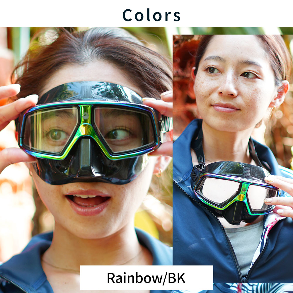 マスクゴーグルシュノーケリングスキンダイビングフリーダイビング素潜り水中メガネHeleiWaho/ヘレイワホmakananiマカナニ