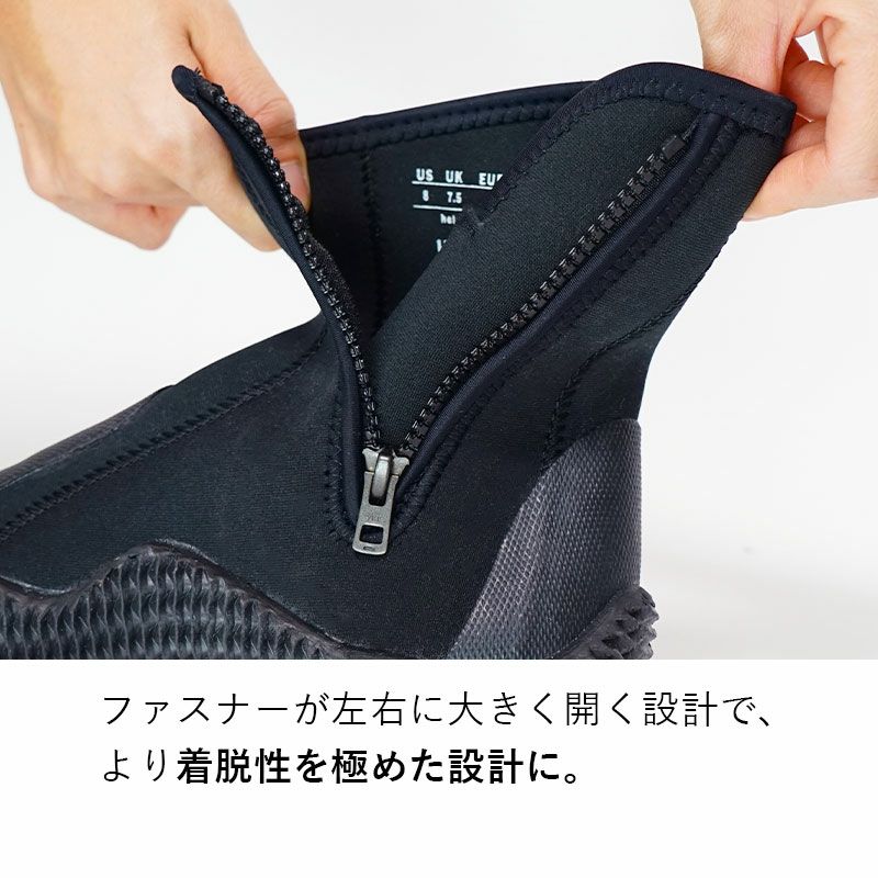 ダイビングブーツ ロングブーツ ブーツ 3.5mm ファスナー付き