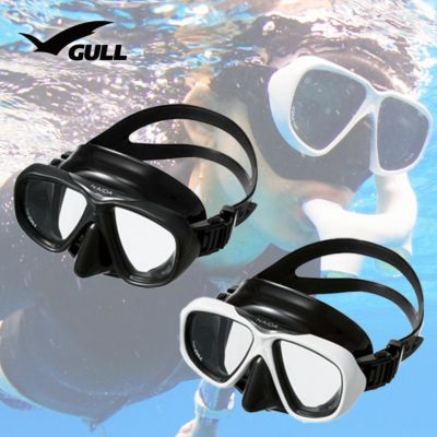 男女兼用（やや小さめ）<br>スキンダイビング フリーダイビング GULL ガル NAIDA ブラックシリコン ネイダ ダイビングマスク GM-1235
