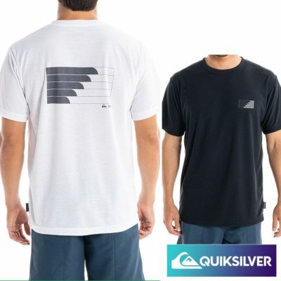 QUIKSILVER クイックシルバー 半袖 Tシャツ ORANGE&PARK UV対策 UPF30  レギュラーフィット サーフィン ビーチ 海 プール アウトドア サマー PB WAVES