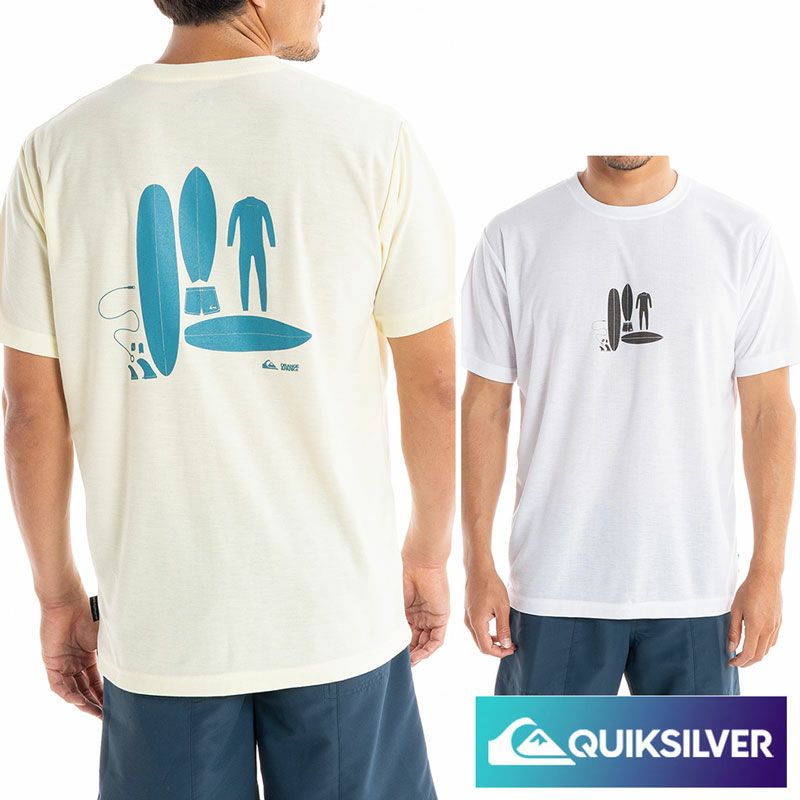QUIKSILVERクイックシルバー半袖TシャツORANGE&PARKUV対策UPF30レギュラーフィットサーフィンビーチ海プールアウトドアサマーPBSEAPLAY
