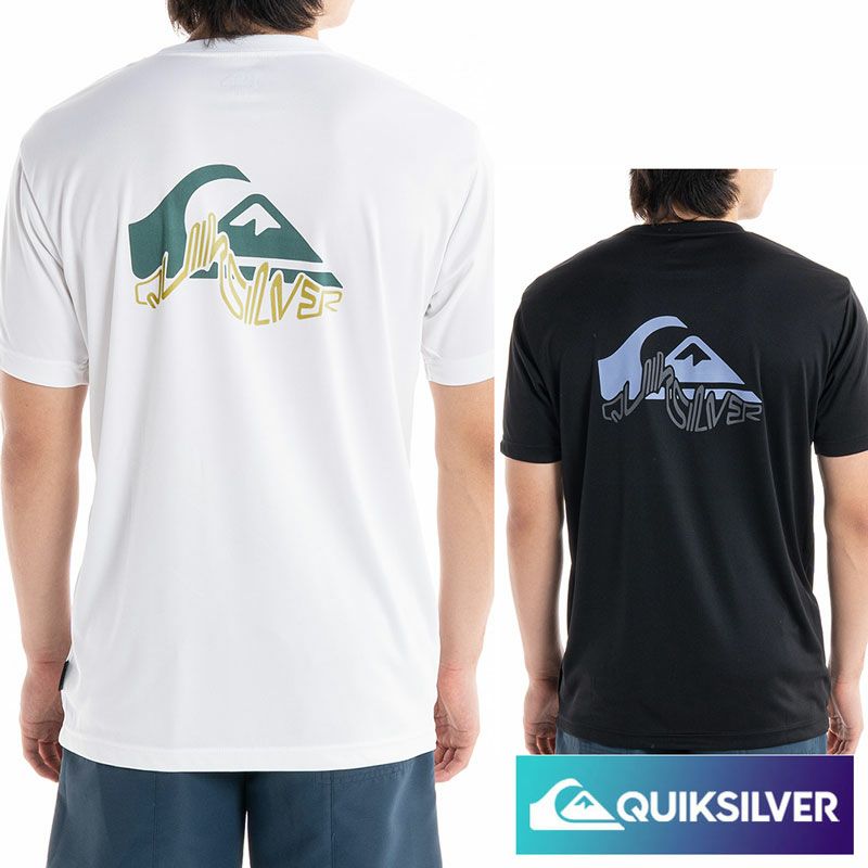 QUIKSILVERクイックシルバー半袖TシャツUV対策UPF50+レギュラーフィットサーフィンビーチ海プールアウトドアサマーWASHEDSESSIONS