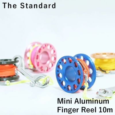 フィンガーリール アルミ製 The Standard シグナルフロート用 ダイブリール スプール 10mロープ付き