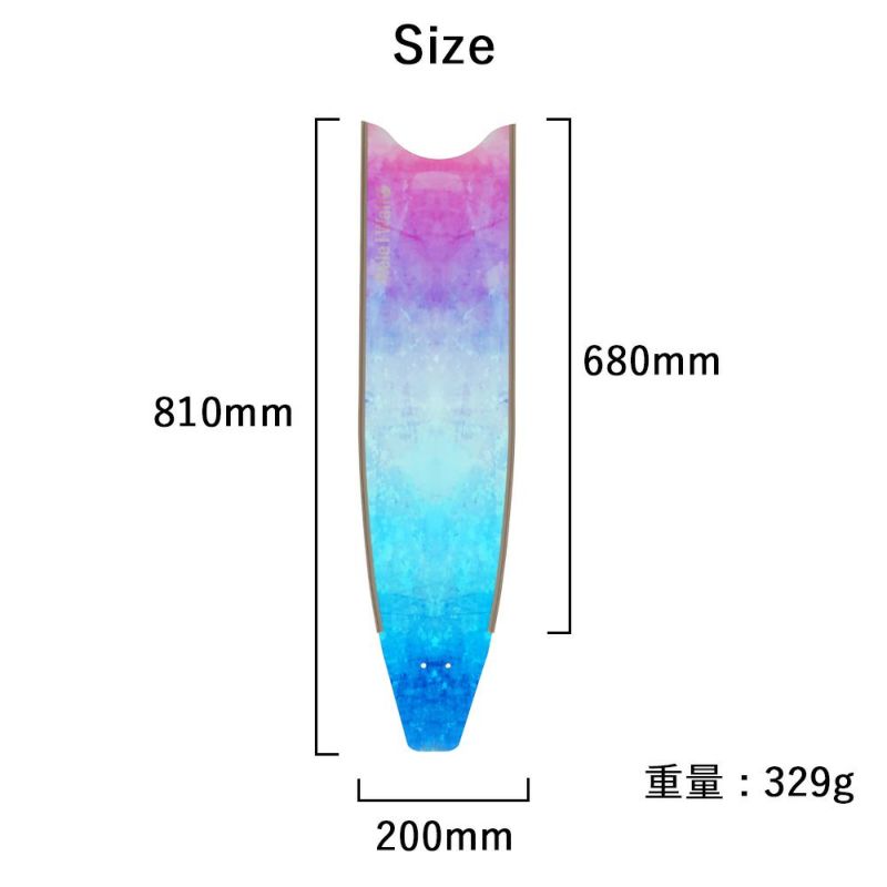 グラスファイバーロングフィンスキンダイビングフリーダイビングフィンleaderfinsリーダーフィンHeleiWahoヘレイワホkananiカナニフルフットフィン素潜りスピアフィッシングブレードのみ
