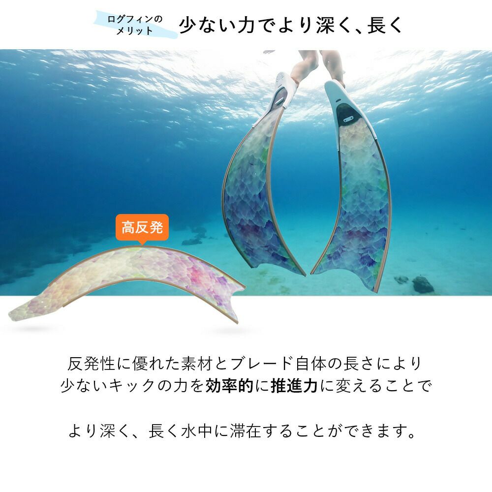 LEADERFINS ソフト フィン 全的 緑/白