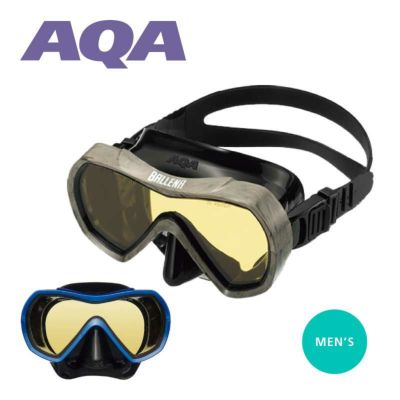男性向け<br>スノーケリングマスク AQA バレナソフト KM-1110 アンバーレンズ