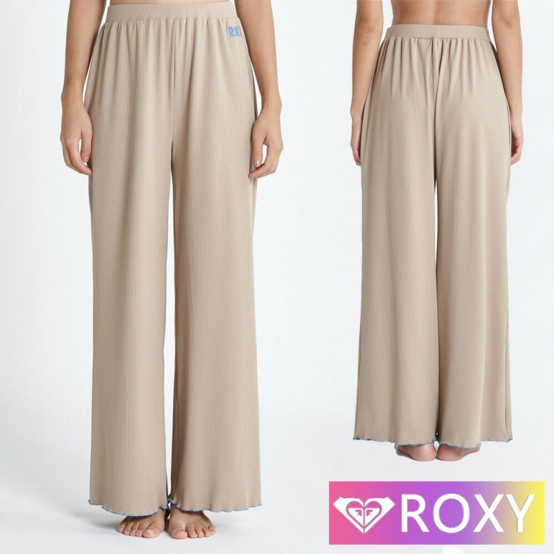 ROXY ロキシー リブワイドパンツ レディース ボタニカル ビーチ 海 プール アウトドア サマー LAGOON PANTS