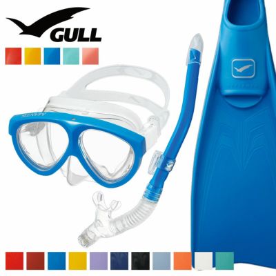 GULL 軽器材セット マンティス 5 カナルドライ スーパーミュー ダイビング マスク フィン シュノーケル セット 軽器材 3点セット ダイビングマスク フルフットフィン スノーケル スキューバダイビング 軽器材 セット