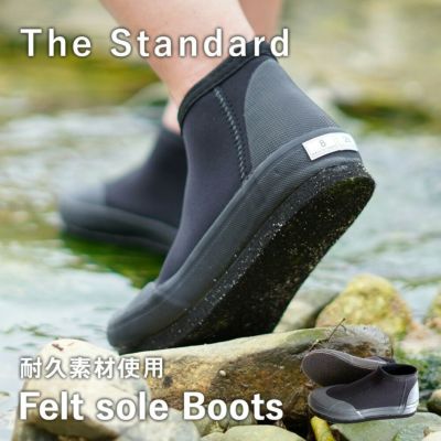 ダイビングブーツ フェルト ブーツ マリンシューズ ショート 厚底 12mm The Standard ザ・スタンダード ウェットスーツ ダイビング 釣り 沢歩き スキューバダイビング シュノーケリング 保温 フィン  メンズ レディ