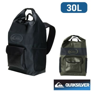 QUIKSILVER クイックシルバー バックパック リュック リュックサック 防水バッグ 大容量 メンズ 防水 バッグ ウォータープルーフバッグ ウォータープルーフ 釣り サーフィン 30L QBG241006 W DEFENSER WP BAG M