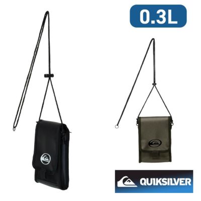 QUIKSILVER クイックシルバー サコッシュ ミニ ショルダーバッグ 肩掛け レディース メンズ ミニ 縦型 スマホ ユニセックス 防水 撥水 スマホショルダー 携帯 ポーチ サーフィン QBG241007 W DEFENSER SACOCHE