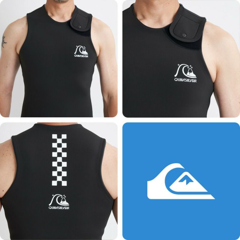 QUIKSILVER クイックシルバー ウェットスーツ メンズ ロングジョン ロンジョン ベルクロ マジックテープ サーフィン ウエットスーツ  ノースリーブ 2mm QWT241705 EVERYDAY SESSIONS 2.0 LONGJOHN