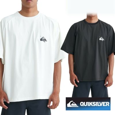 QUIKSILVER クイックシルバー ラッシュガード サーフィン メンズ 吸水 速乾 ストレッチ 半袖 Tシャツ QLY241010 GLWV PETROGLYPH LOGO SS