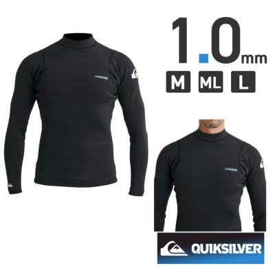 QUIKSILVER クイックシルバー ウェットスーツ サーフィン メンズ ジャケット タッパ かぶり サーフ ウエットスーツ 長袖 ラッシュガード 1mm QWT241710 EVERYDAY SESSIONS 1.0 LS TOP FLOCK