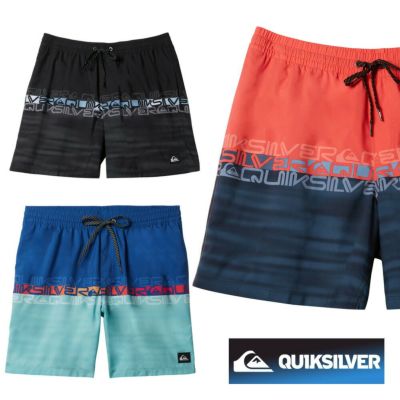 QUIKSILVER クイックシルバー ボードショーツ サーフパンツ サーフショーツ サーフィン メンズ 撥水 ストレッチ ポケット インナーメッシュ 水陸両用19インチ AQYJV03159 EVERYDAY WORDBLOCK VOLLEY 19