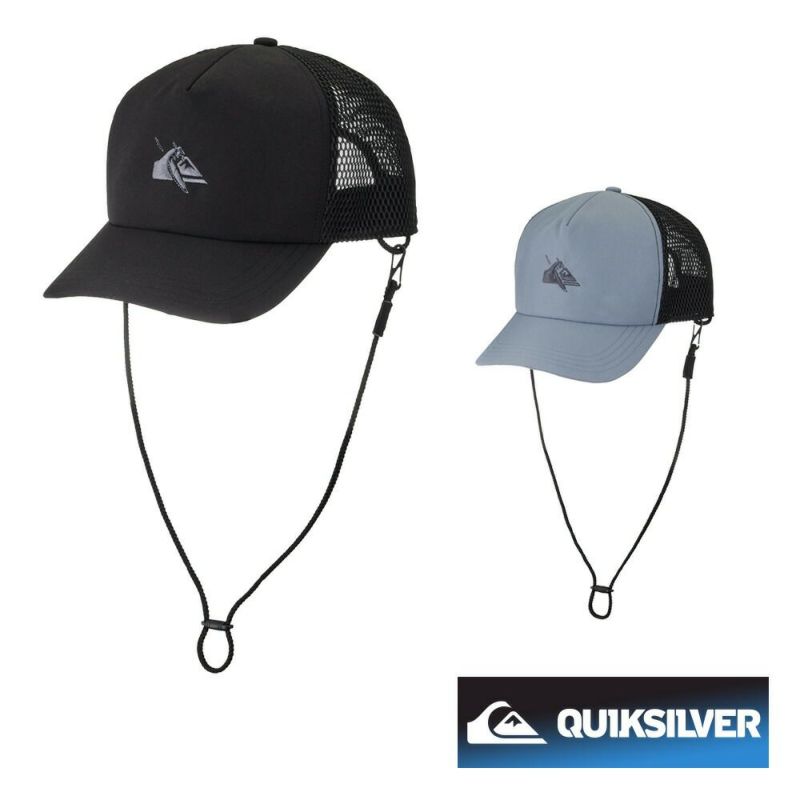 QUIKSILVER クイックシルバー サーフキャップ キャップ メッシュキャップ サーフハット サーフィン メンズ はっ水 あご紐 コンパクト  通気性 UPF50 56 ～ 59cm QSA241717 UV WATER BEACH MESH CAP