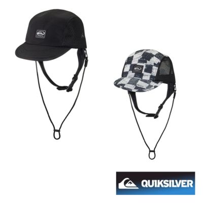 QUIKSILVER クイックシルバー サーフキャップ キャップ メッシュキャップ サーフハット サーフィン メンズ はっ水 あご紐 コンパクト UPF50+ 56 ～ 59 cm ネックガード QSA241719 UV WATER SURF CAP