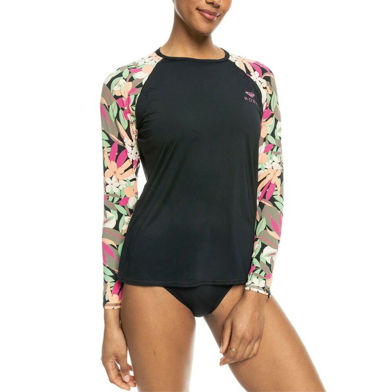 ROXY ブラック 長袖 ウエットスーツ Tシャツ WOMENS ラッシュガード rly251036-1.jpg