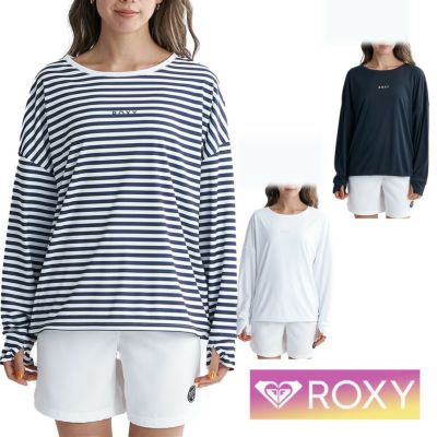 ROXY ロキシー ラッシュガード レディース Tシャツ ロンT  uvガード uvカット 長袖 体型カバー カバーアップ 大きめ シンプル 30代 40代 50代  プール    RLY241038 STORY OF MY LIFE