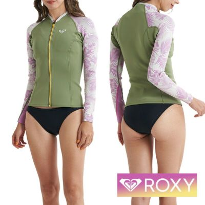 ROXY ロキシー ウェットスーツ ウエットスーツ レディース かわいい おしゃれ  ジャケット タッパー 1mm サーフィン ビーチ RWT241707 1.0 RISE FZ LS JKT FLATLOCK