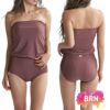 ROXYロキシー水着スイムウェアビキニレディース２ピースハイウェスト体型カバーセパレート2ウェイおしゃれかわいいシンプル無地キャミソールベアトップ30代40代50代ビーチプールRSW241006CLASSICAL