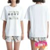 ROXYロキシー水着スイムウェアビキニレディースハイウェスト体型カバー３点セットサーフパンツショートパンツuvガードおしゃれかわいいシンプルTシャツカバーアップ30代40代50代ビーチプールRSW241009SIMPLYBOTANICAL