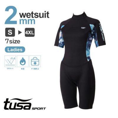 2mm ウェットスーツ TUSA SPORTS ツサスポーツ UA5307 マリンウェア レディース スプリング サーフィン ダイビング シュノーケリング ウエットスーツ