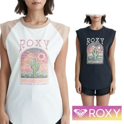 ROXY ロキシー ラッシュガード かわいい サボテン レディース uvガード uvカット 半袖 体型カバー カバーアップ 水陸両用 プール RLY242014  SUCCULENT PARADISE