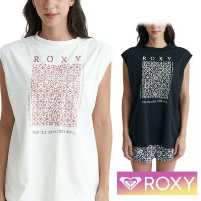 ROXY ロキシー ラッシュガード かわいい レディース uvガード uvカット 半袖 体型カバー カバーアップ 水陸両用 プール RLY242011 FRESCO TILE