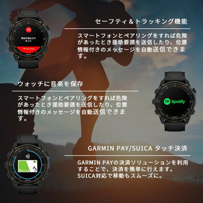 ハイエンドモデルGARMIN Descent MK3i 画面サイズ51mm 1.4インチ