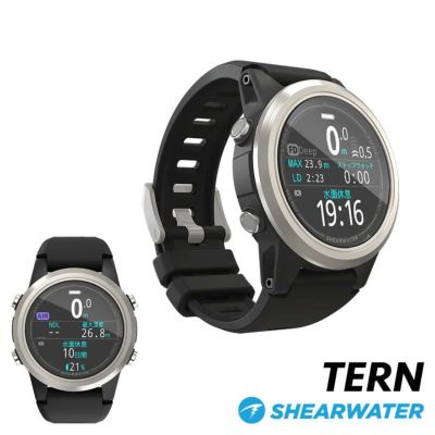 ダイブコンピューター SHEARWATER シェアウォーター TERN ターン USB充電 ダイビングコンピューター Bluetooth スマホ連携 ログ アプリ対応