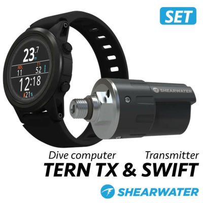 ダイブコンピューター SHEARWATER シェアウォーター TERN TX ターン USB充電 トランスミッターセット SWIFT ダイビングコンピューター Bluetooth スマホ連携 ログ アプリ対応