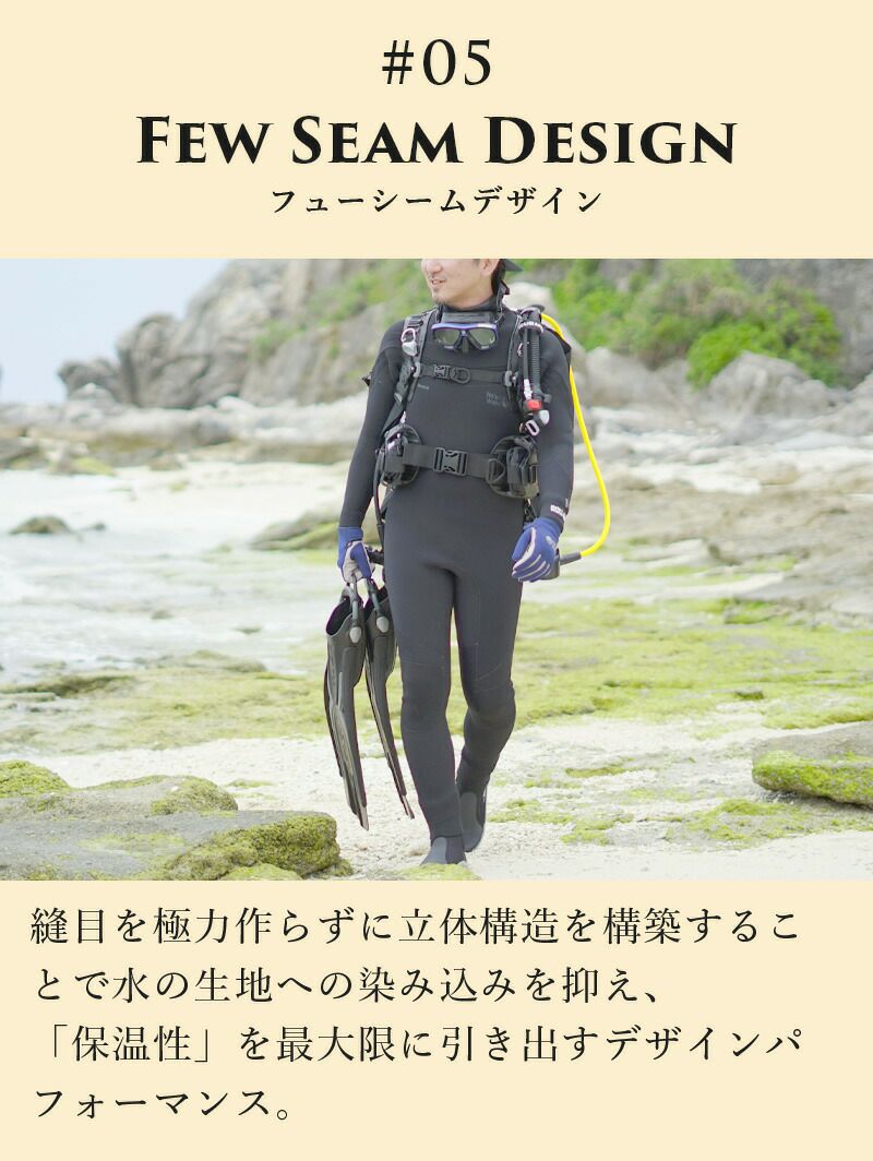 セミドライ スーツ 5×4mm ウェットスーツ サーフィン HeleiWaho