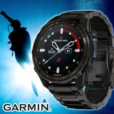GARMIN Descent Mk3i Titanium Band ダイブコンピュータ ガーミン チタンバンド モデル GPS内蔵 充電式 カラーディスプレイ Bluetooth スマホ連携 マルチスポーツ スマートウォッチ Suica対応