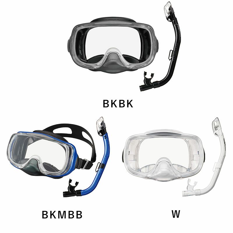 シュノーケルセット TUSA ブルー、ブラック（TUSA Sport 