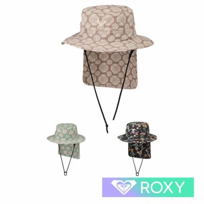 ROXY ロキシー サーフハット レディース 水陸両用 ビーチハット  WR UV WATER BEACH HAT PRT RSA251711 あご紐付き UVカット 撥水 サーフキャップ サファリハット  ハット 帽子 サーフ サーフィン ブランド