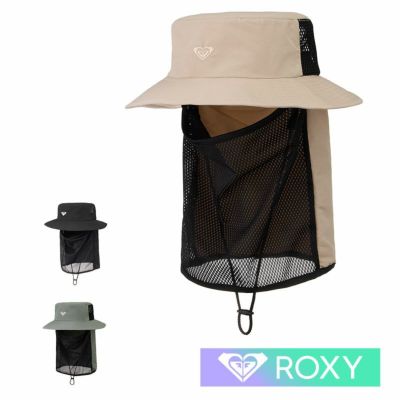 ROXY ロキシー サーフハット レディース 水陸両用 ビーチハット  WR UV WATER FACE MASK HAT RSA251713 あご紐付き UVカット 撥水 サーフキャップ サファリハット  ハット 帽子 サーフ サーフィン ブランド