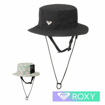 ROXY ロキシー サーフハット レディース 水陸両用 ビーチハット  WR UV WATER SURF HAT RSA251717 あご紐付き UVカット 撥水 サーフキャップ サファリハット  バケットハット ハット 帽子 サーフ サーフィン ブラン