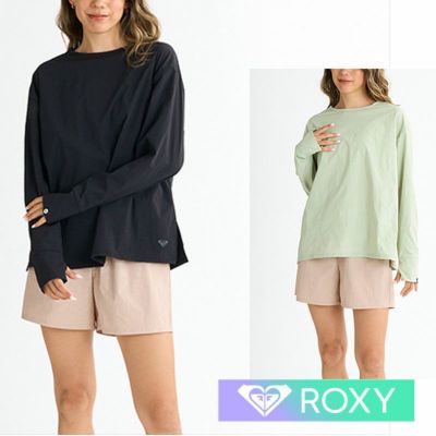 ROXY ロキシー レディース ラッシュガード・ボードショーツ 2点セット ラッシュTシャツ HEAR THE WAVES RLY251039 水陸両用 半袖 Tシャツ サーフパンツ セットアップ 水着 サーフ サーフィン ブランド UVカット 体型