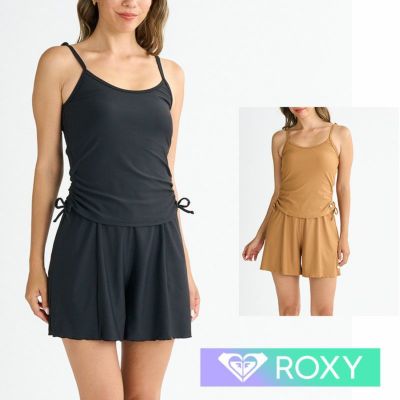 ROXY ロキシー 水着 レディース 3点セット RIBEIRA BRAVA BEACH RSW251008 タンクトップ ボトムス キュロット型 サーフパンツ セットアップ サーフ サーフィン ブランド