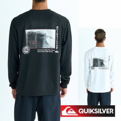 QUIKSILVER クイックシルバーラッシュガード長袖 メンズ Tシャツ ラッシュT GOLDEN RATIO LS QLY252001 速乾 UVカット ストレッチ プルオーバー フード無し 体型カバー ラッシュTシャツ