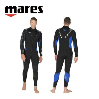 マレス MARES フレクサ ウェットスーツ 5mm 4mm メンズ フルスーツ フロントファスナー ストレッチジャージ 保温性 ダイビングスーツ