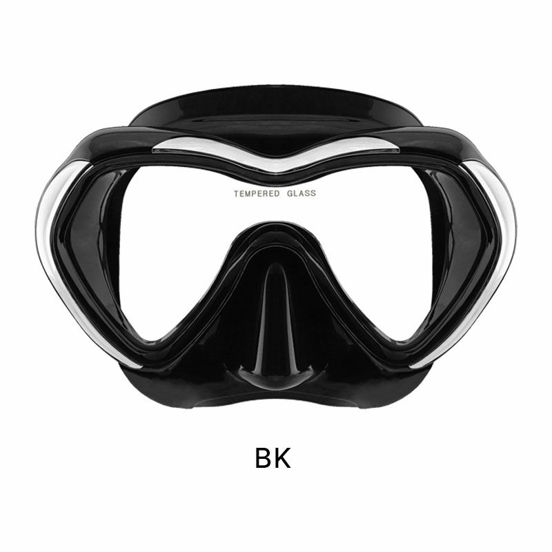 ダイビング マスク 一眼 シリコン 日本人向けフィッティング ブラック