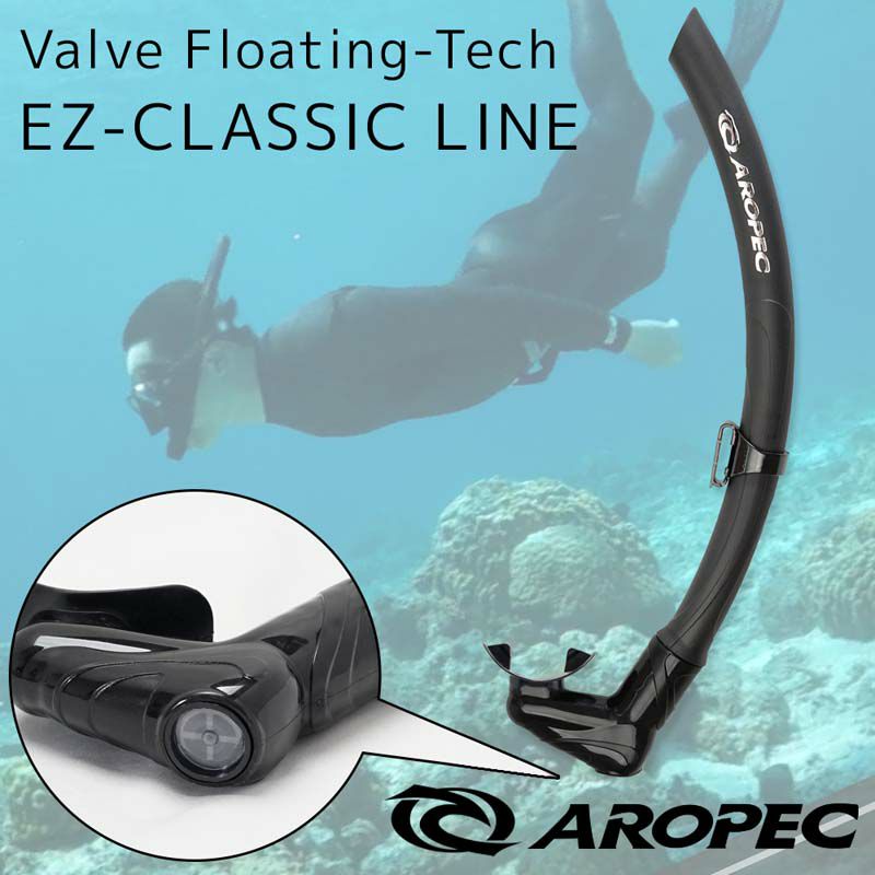 S0ValveFloating-TechEZ-CLASSICLINE/フリーダイビングスノーケルSC-1V-U137-TPR1