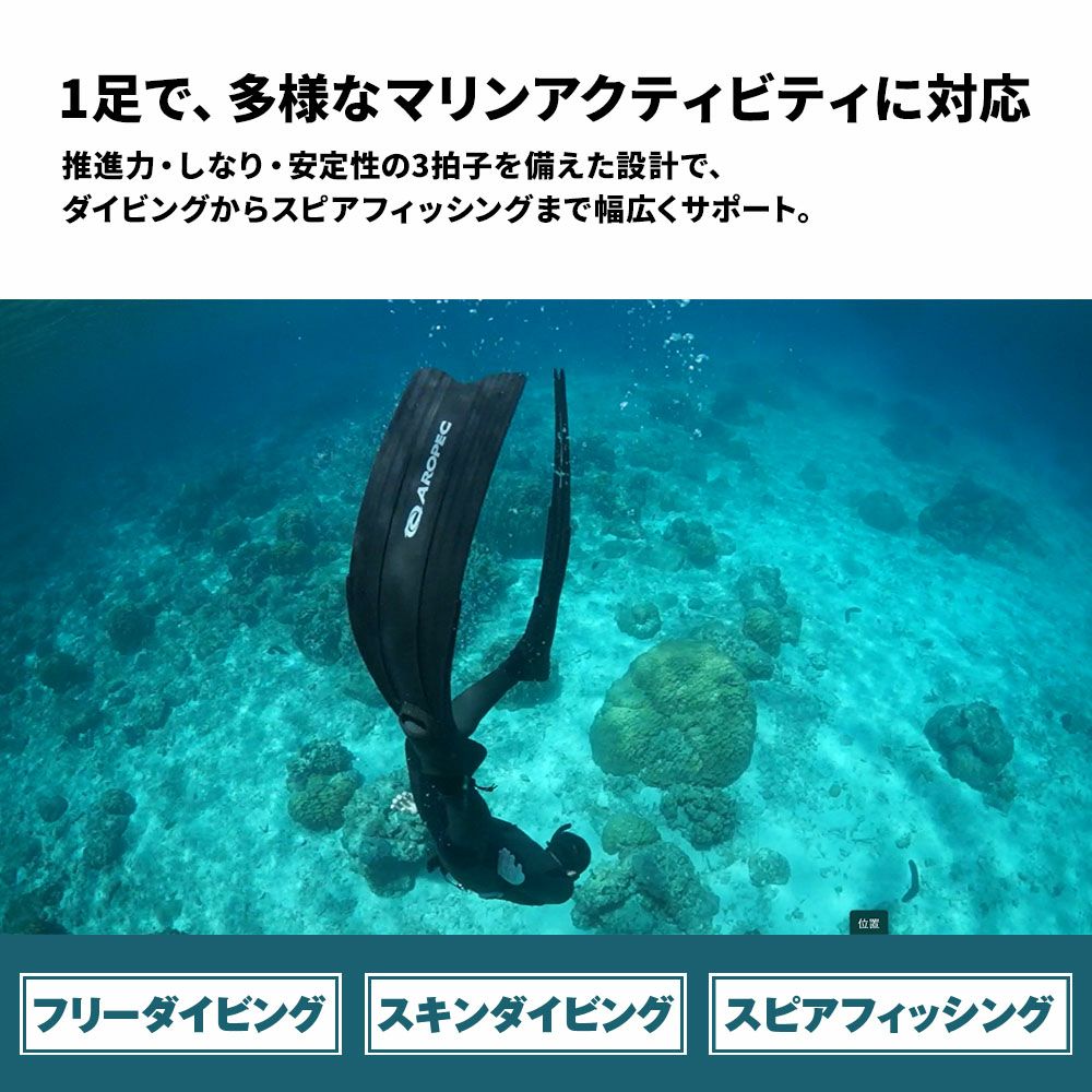 FFLUltraChannel-TechPPTHRUSTFLEX/ロングフィン(足ひれ)F-U391