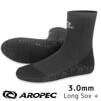 マリンソックス 3mmウェットスーツ生地 フィンソックス シュノーケリング/スキンダイビング/ダイビングに最適【3.0 Long Sox+ Blind / ダイビングソックス ロング】AROPEC(アロペック)