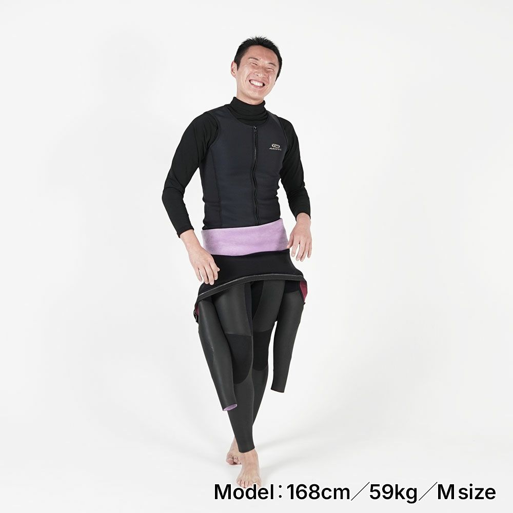 ウェットスーツよりも薄くて暖かく軽い ベスト フロントファスナー